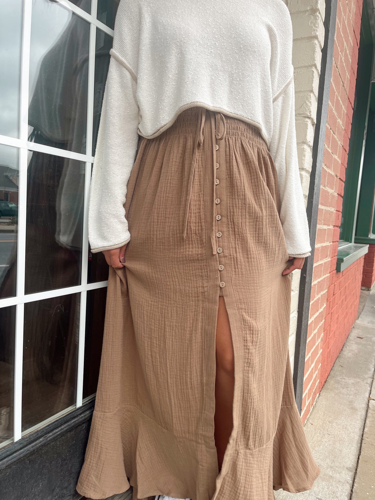 In The Wind Maxi Skirt | Espresso