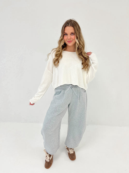 Soft Comfort Knit Sweater | Whip Cream