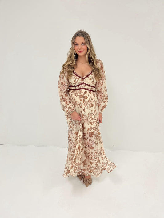 Vintage Rosewood Maxi Dress | Sand