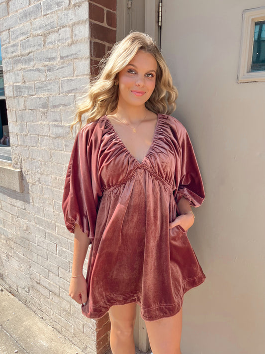 All Yours Velvet Mini Dress | Masala