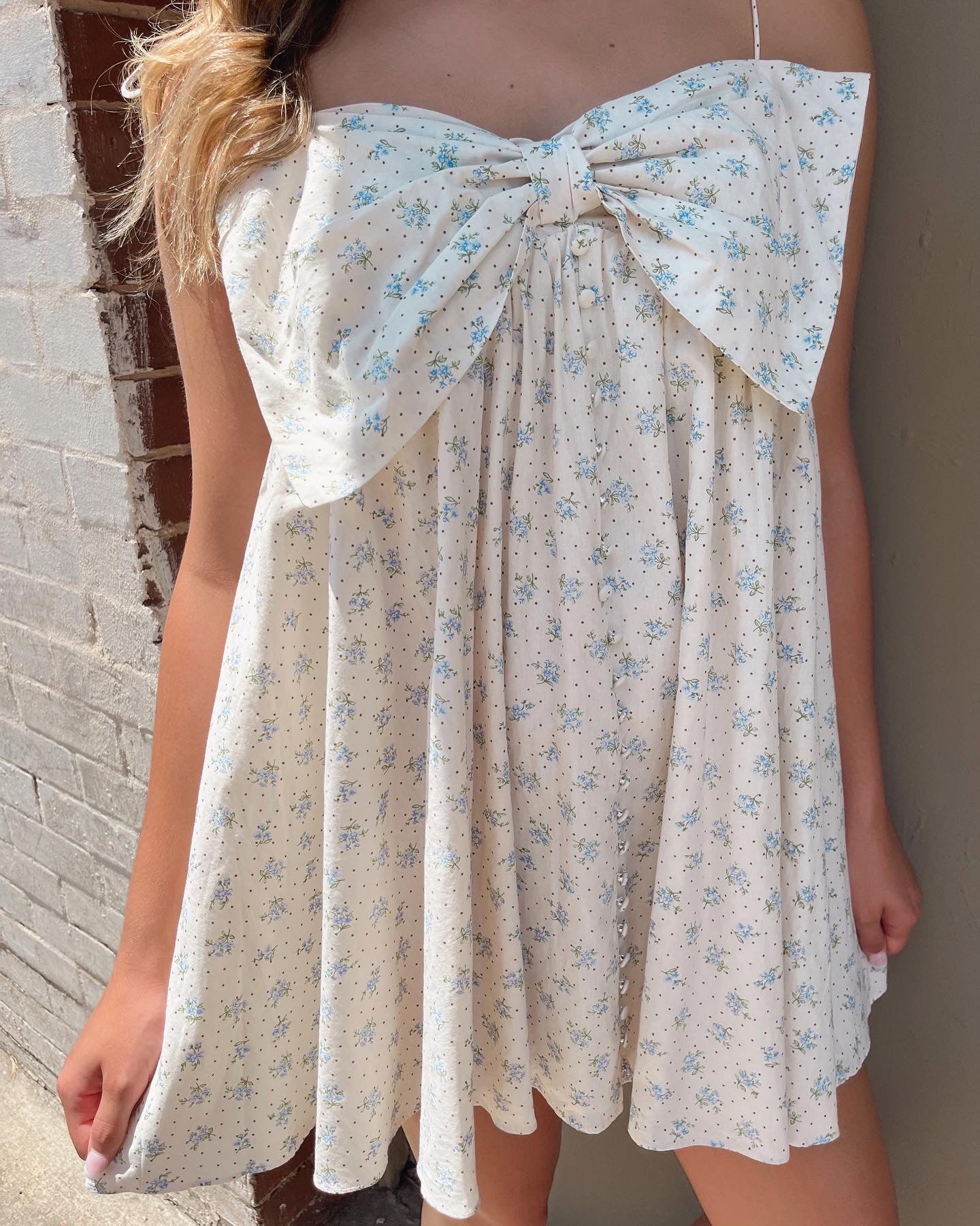 Everlee Floral Bow Mini Dress