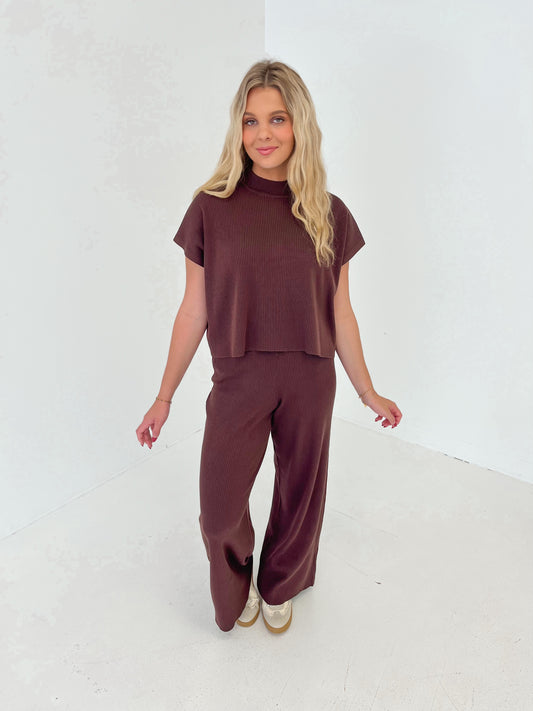 Mocha Mood Knit Top | Brown