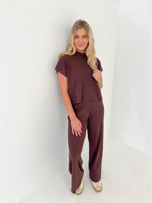 Mocha Mood Knit Top | Brown