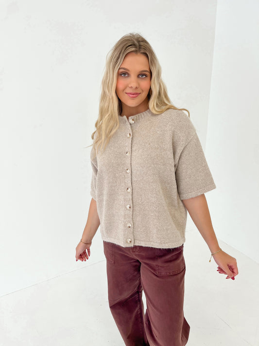 Softly Stitched Knit Top | Mocha