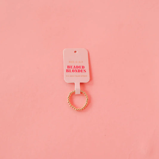 Ella Beaded Ring Gold | Beaded Blondes