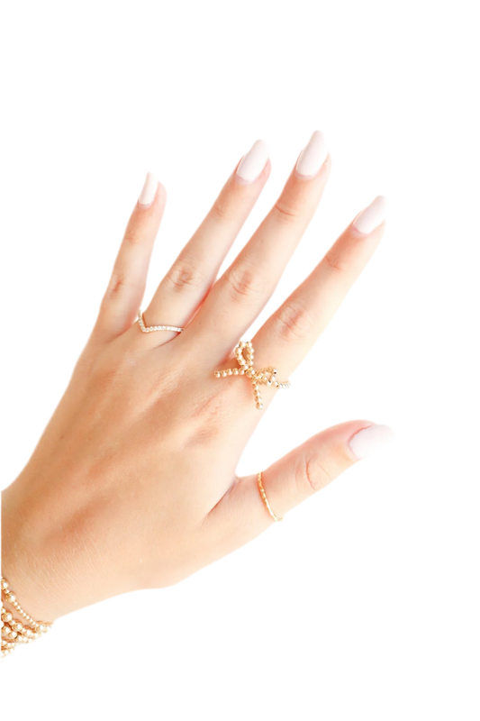 Gold Bow Ring | Beaded Blondes