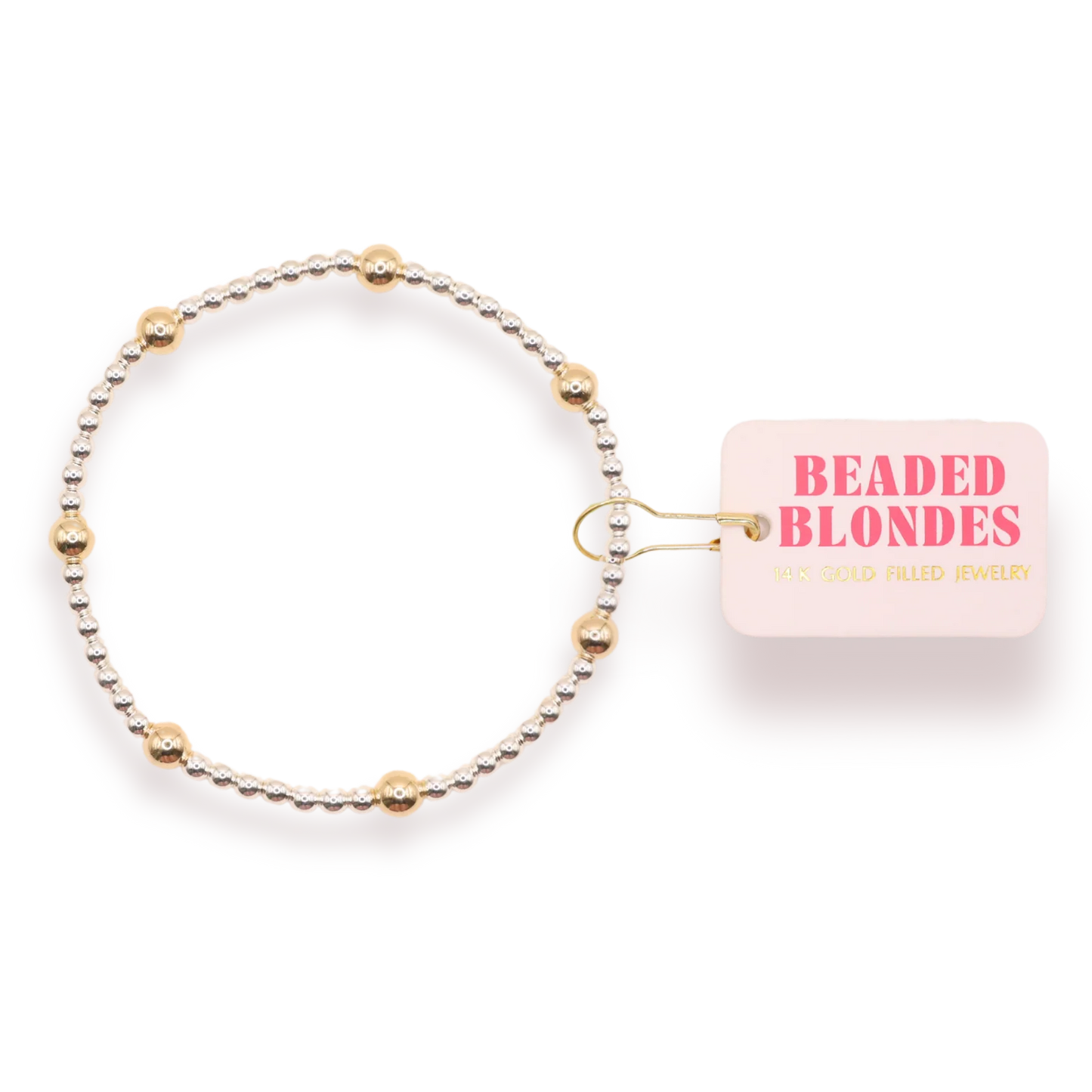 Olive Bracelet Silver w/ Gold | Beaded Blondes