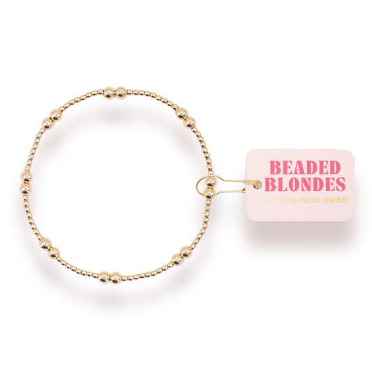 Leah Bracelet Gold | Beaded Blondes