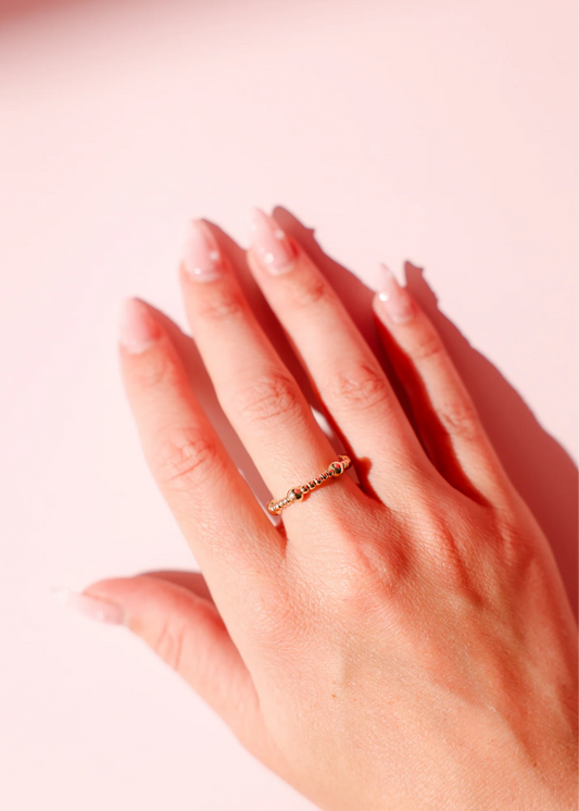 June Ring Gold | Beaded Blondes