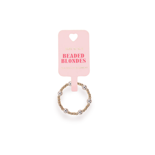 June Ring Gold w/ Silver | Beaded Blondes