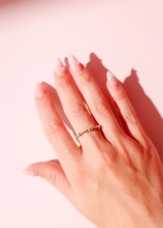June Ring Gold w/ Silver | Beaded Blondes