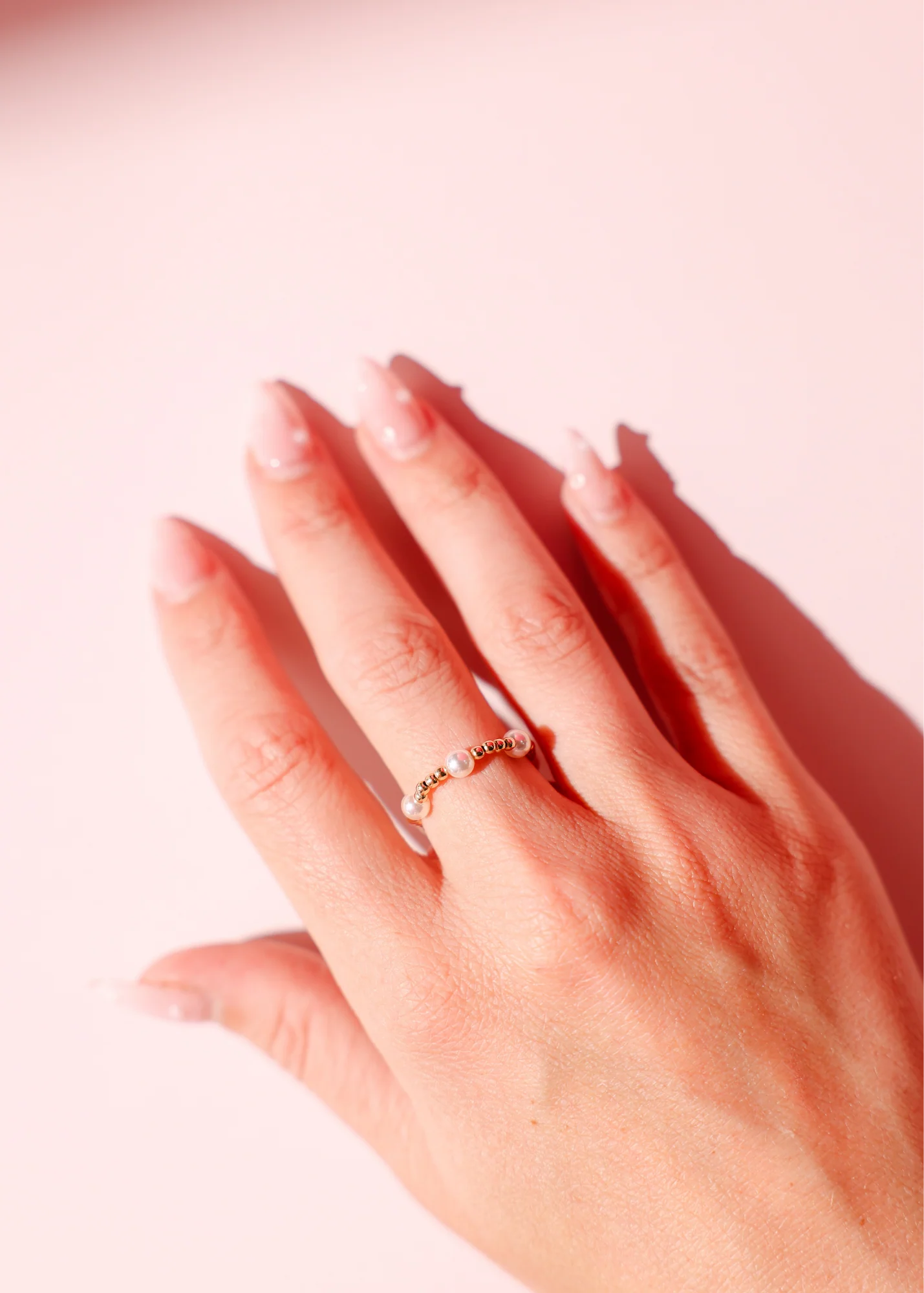 June Pearl Ring Gold | Beaded Blondes