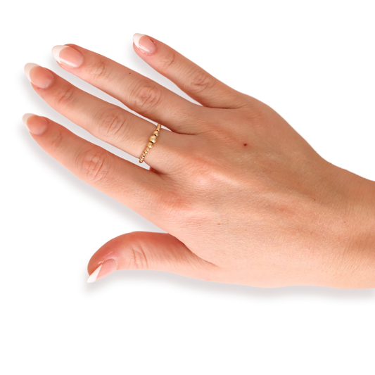 Sutton Ring Gold | Beaded Blondes