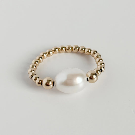 Becca Pearl Gold Ring | Gardenia Co.