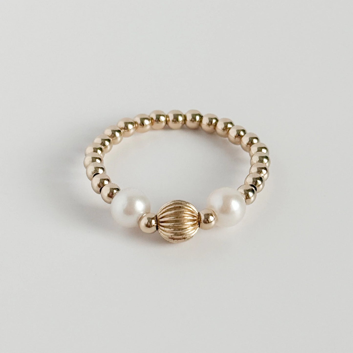 Hailey Belle & Pearl Gold Ring | Gardenia Co.