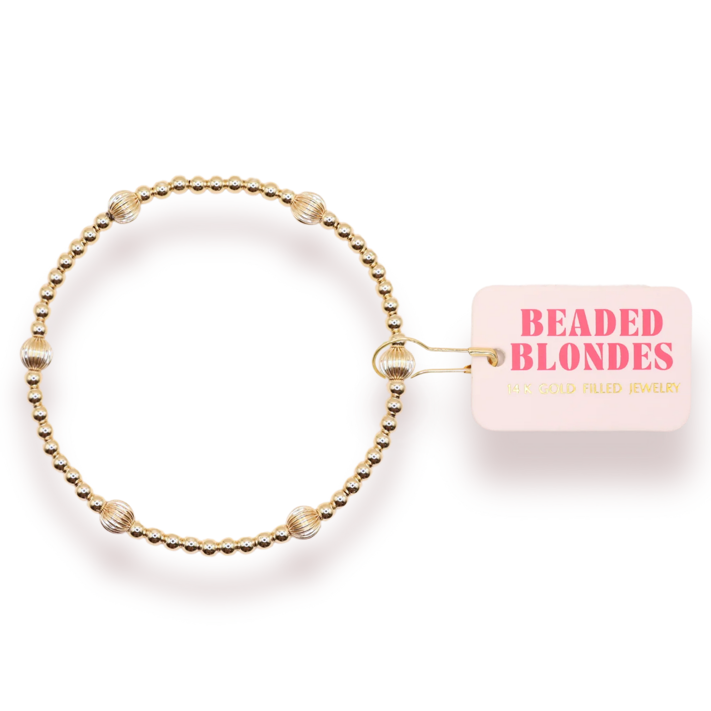 Claire Fluted Bracelet Gold | Beaded Blondes