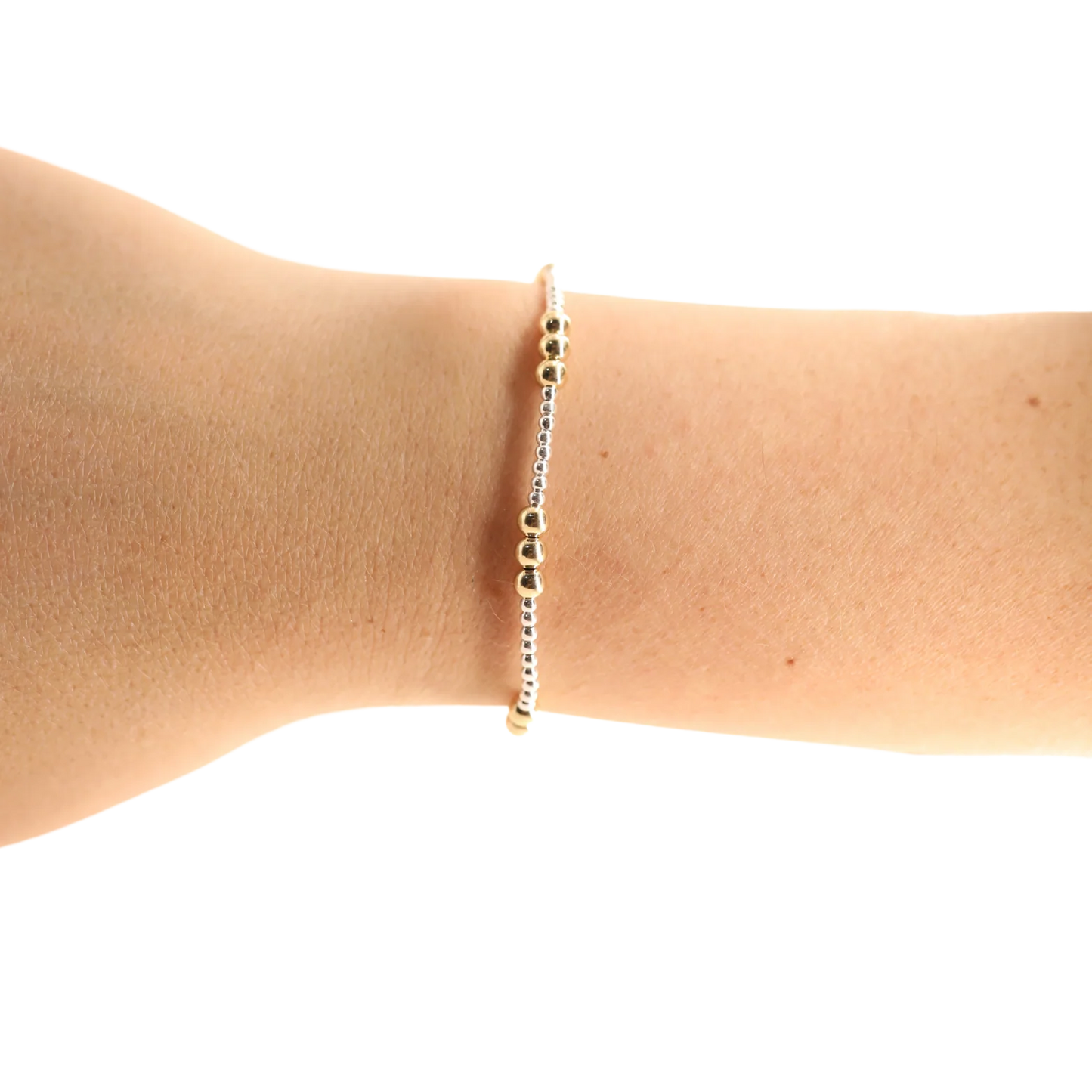 ILY Bracelet Silver w/ Gold | Beaded Blondes